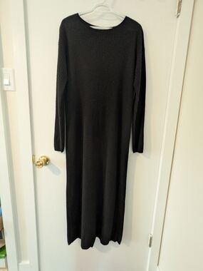 HATCH Maternity Marino Wool Waffle Knit Maxi Sweater Dress Black Size 1 / Small